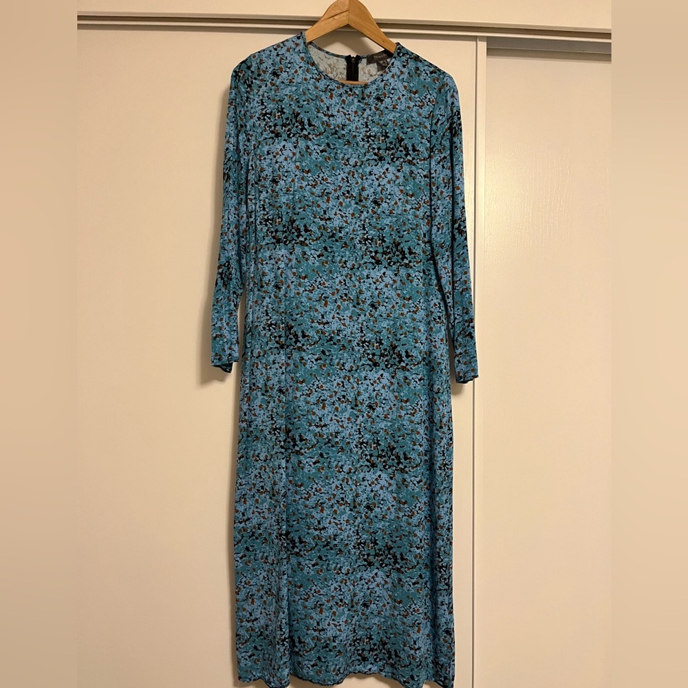 Primark Blue Floral Long Sleeve Dress